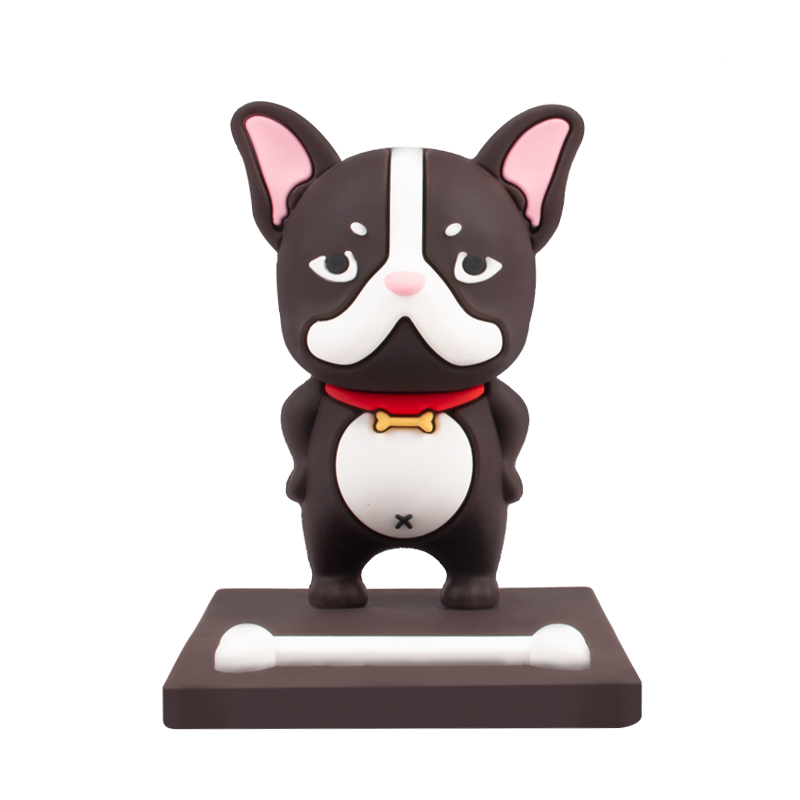 2024 Novelty New Custom LOGO Desktop Animal Cute Dog Cell Stands Bulldog Mobile Phone Holder 